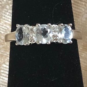 Sterling Silver Aquamarine Ring